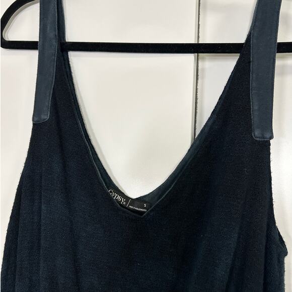 Gypsy 05 Navy Blue Boho Mini Dress Size S – Silk Blend, Festival Style Y2k - Picture 4 of 8